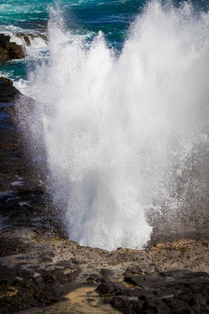 Spouting Horn Blowhole   Kauai Hawaii 0599